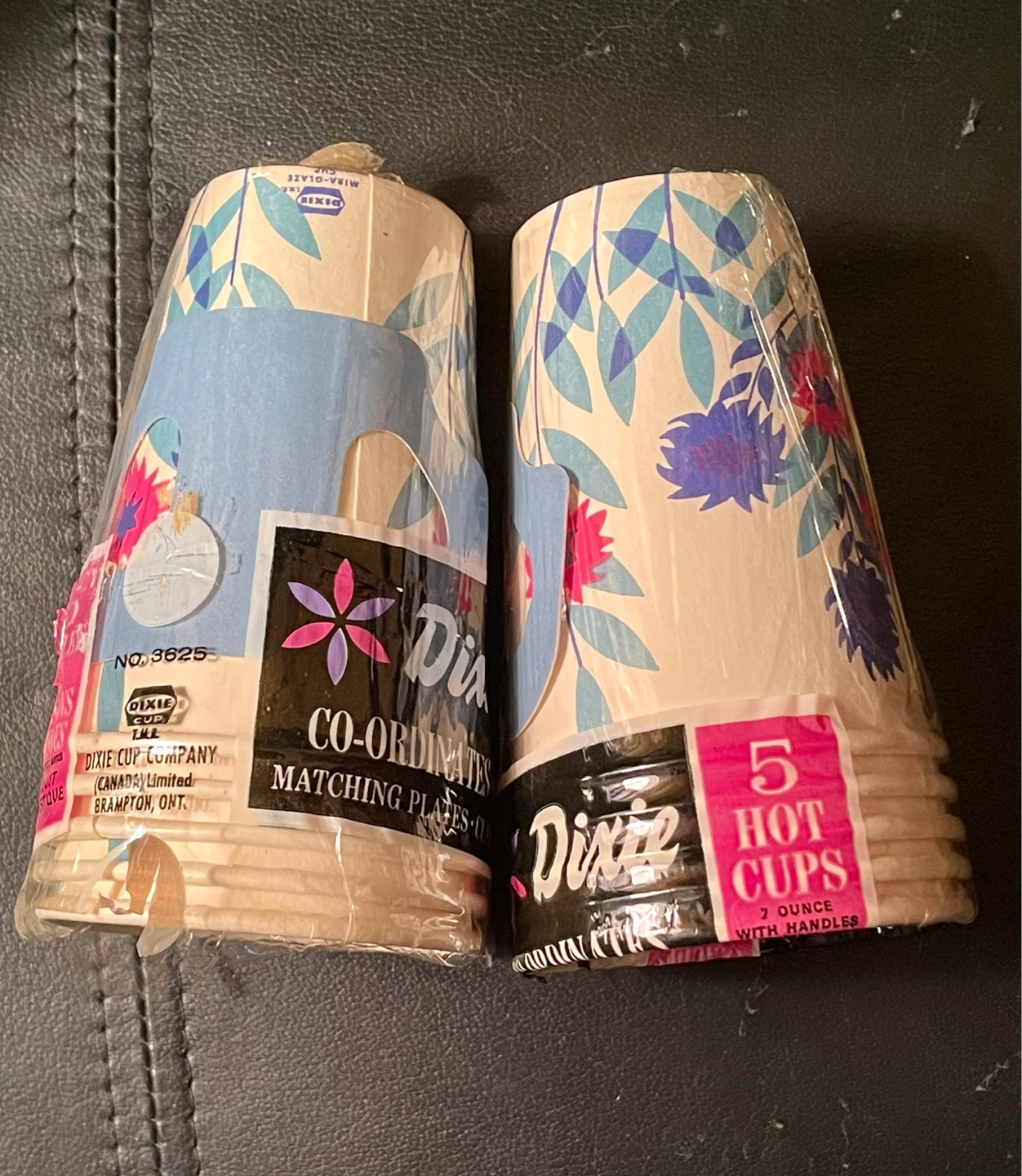 🌱New Vintage Dixie "Co-Ordinates" Hot Cups - 7 oz - photo 2