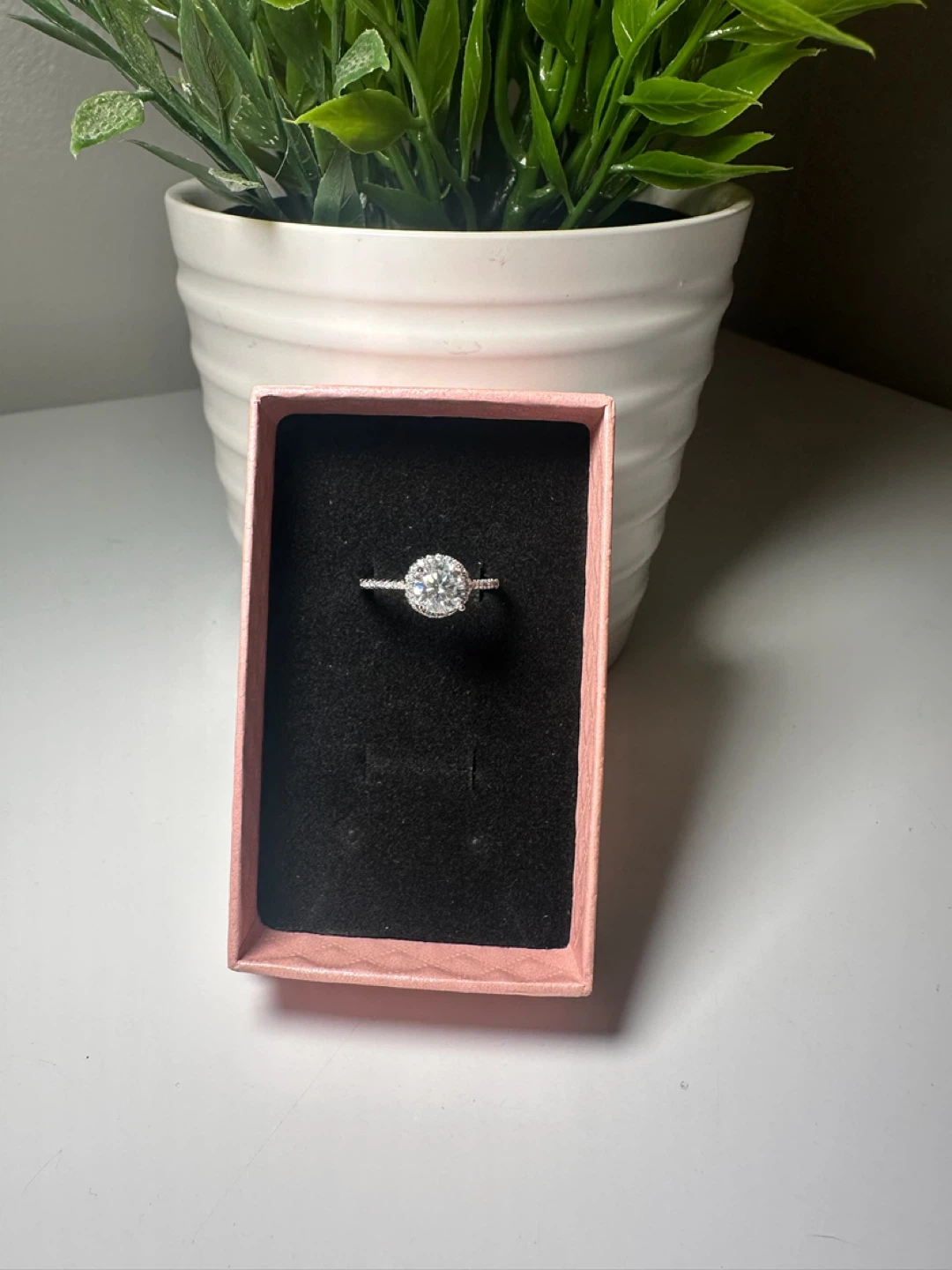 Moissanite Diamond Ring with GRA Certificate