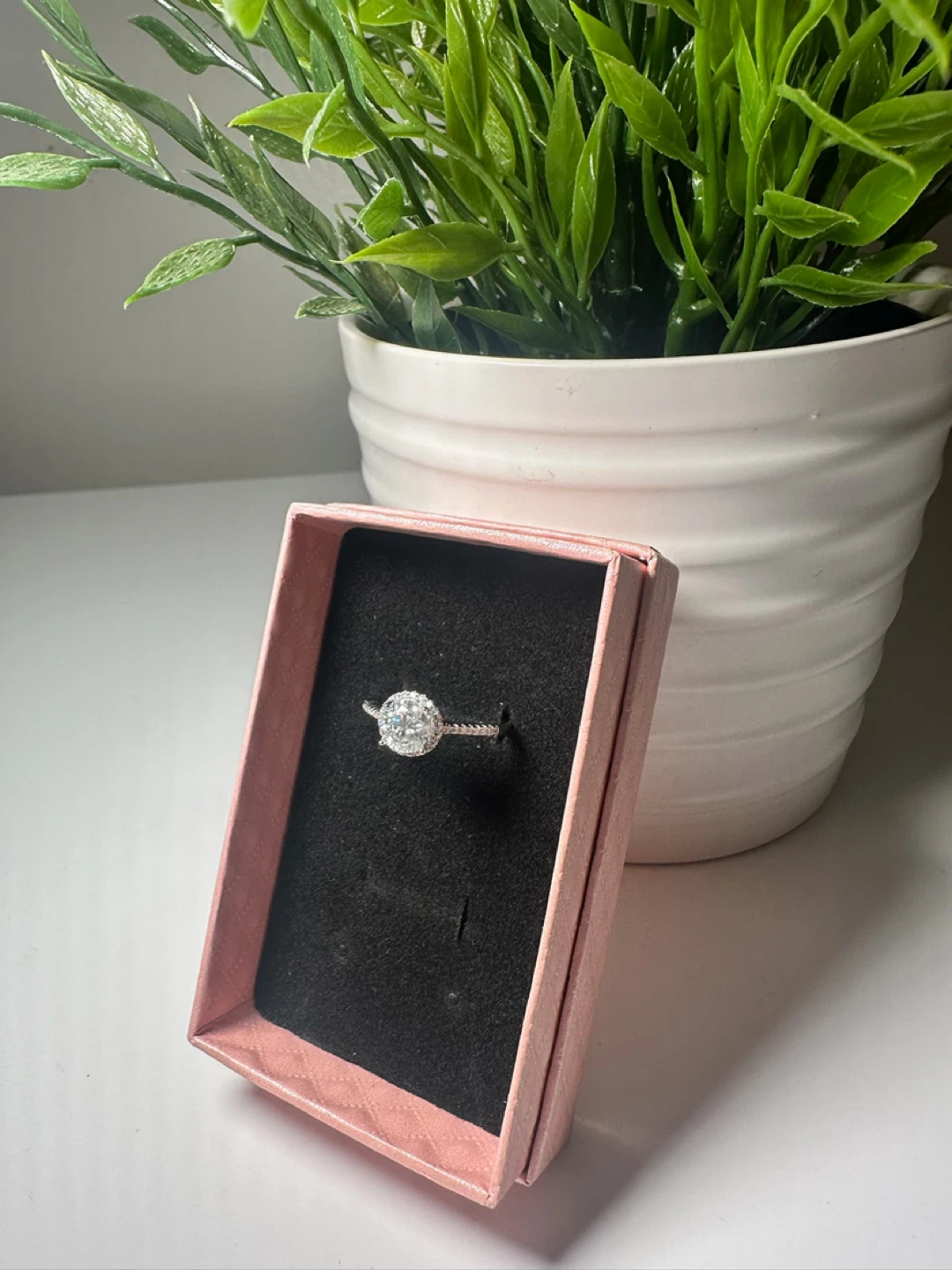 Moissanite Diamond Ring with GRA Certificate - photo 2