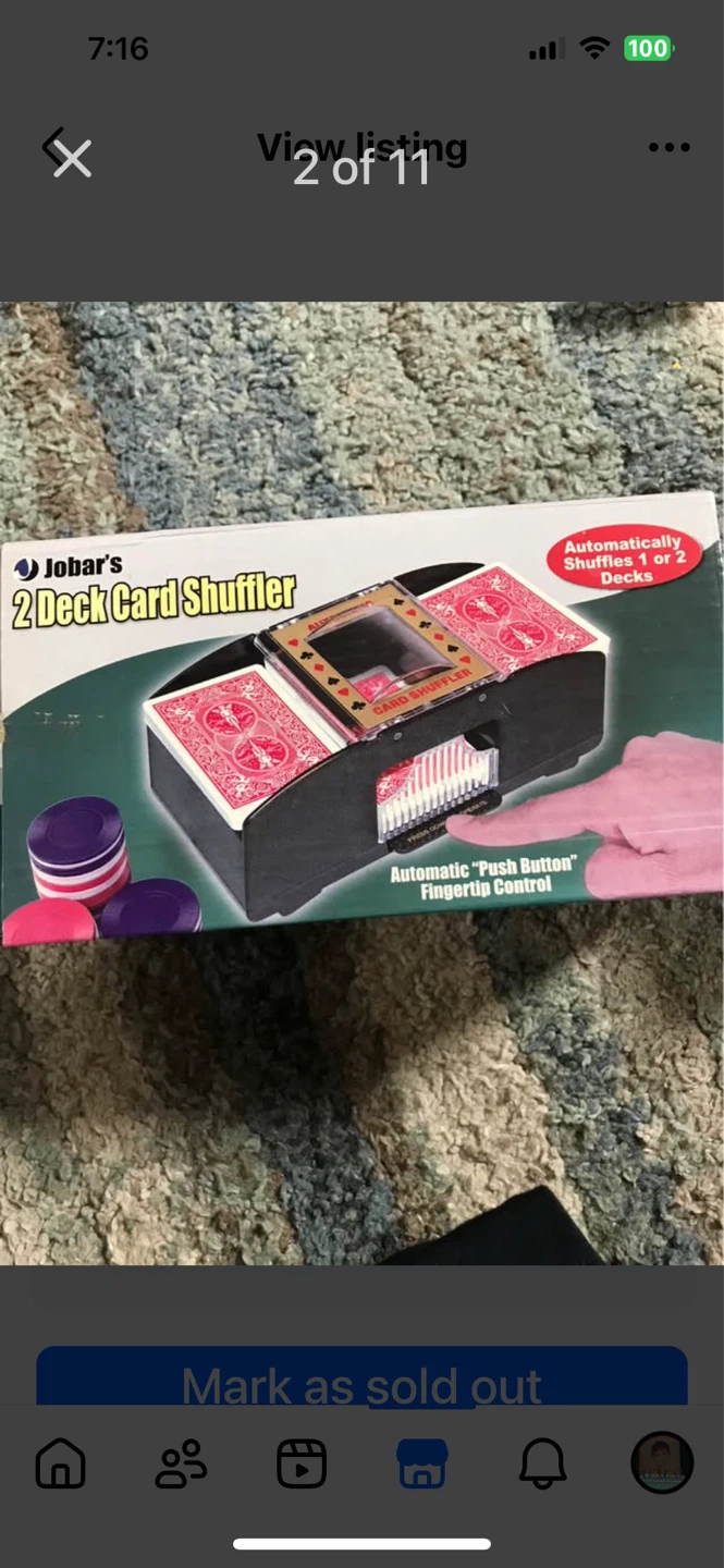 Two deck card shuffler with two deck of cards included