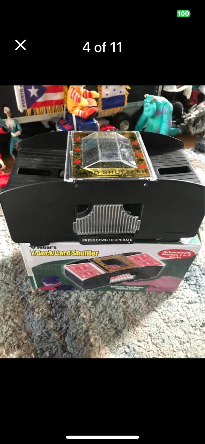 Two deck card shuffler with two deck of cards included - photo 3