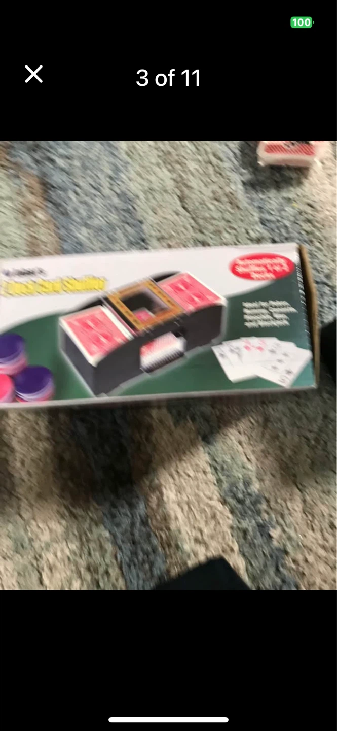 Two deck card shuffler with two deck of cards included - photo 2