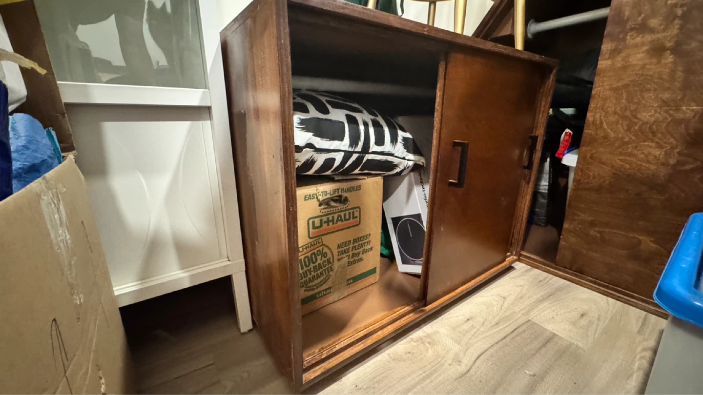 Wooden Cabinet with Sliding Doors - photo 2