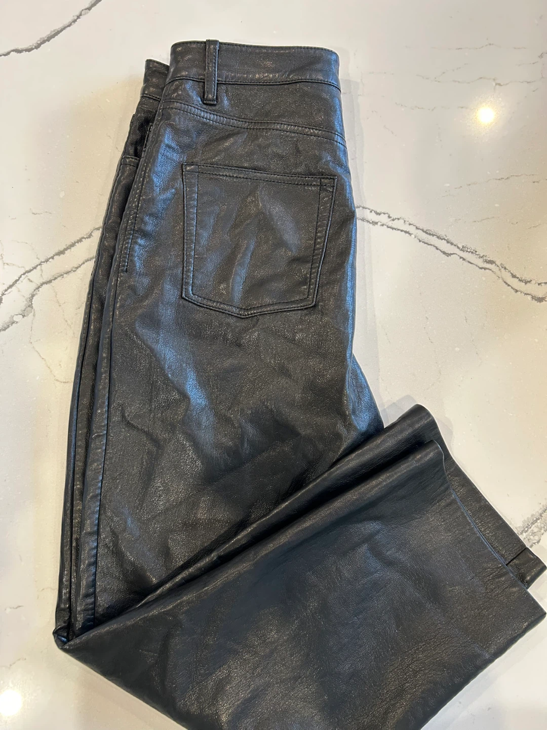 Wilfred (Aritzia) Black Faux Leather Pants Size 6