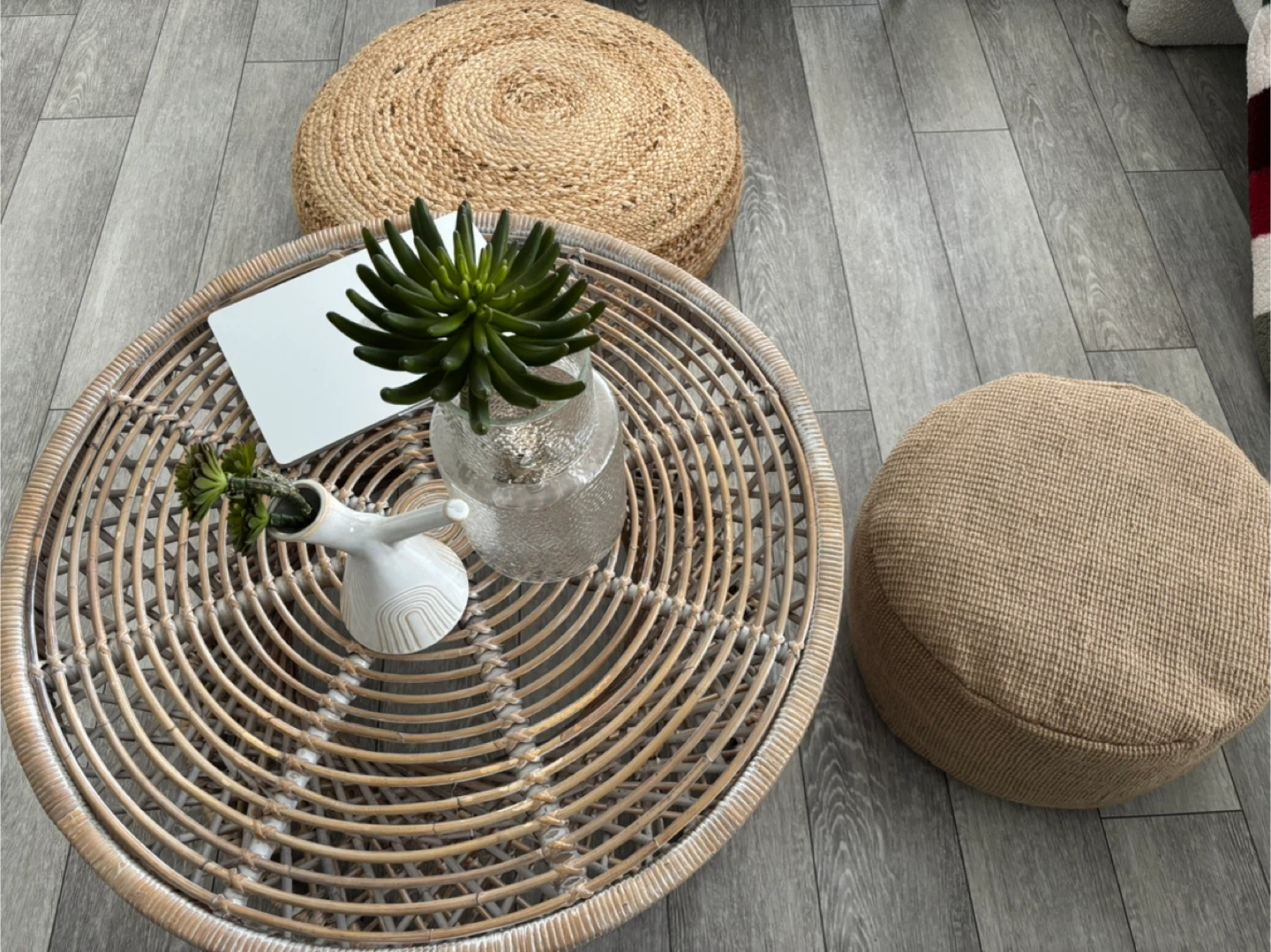 Boho Natural Rattan Coffee Table/ Patio Table