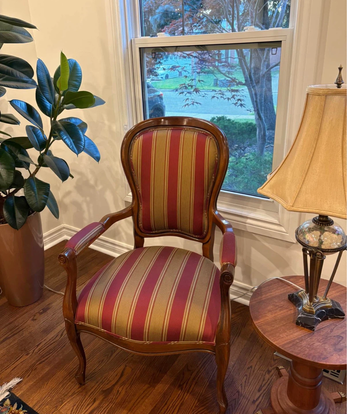 Striped Accent Chair