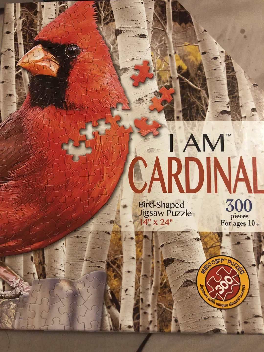 Madd Capp I Am Cardinal Bird-Shaped Jigsaw Puzzle 300 Pieces