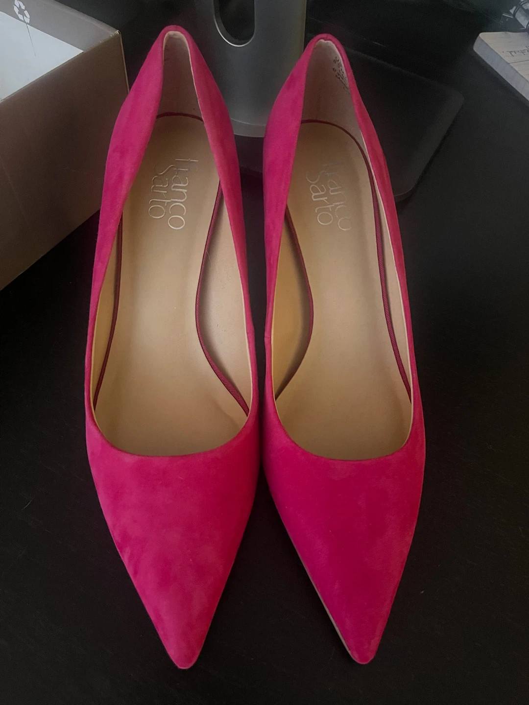 Franco Sarto Pink Suede Heels - Size 8.5M