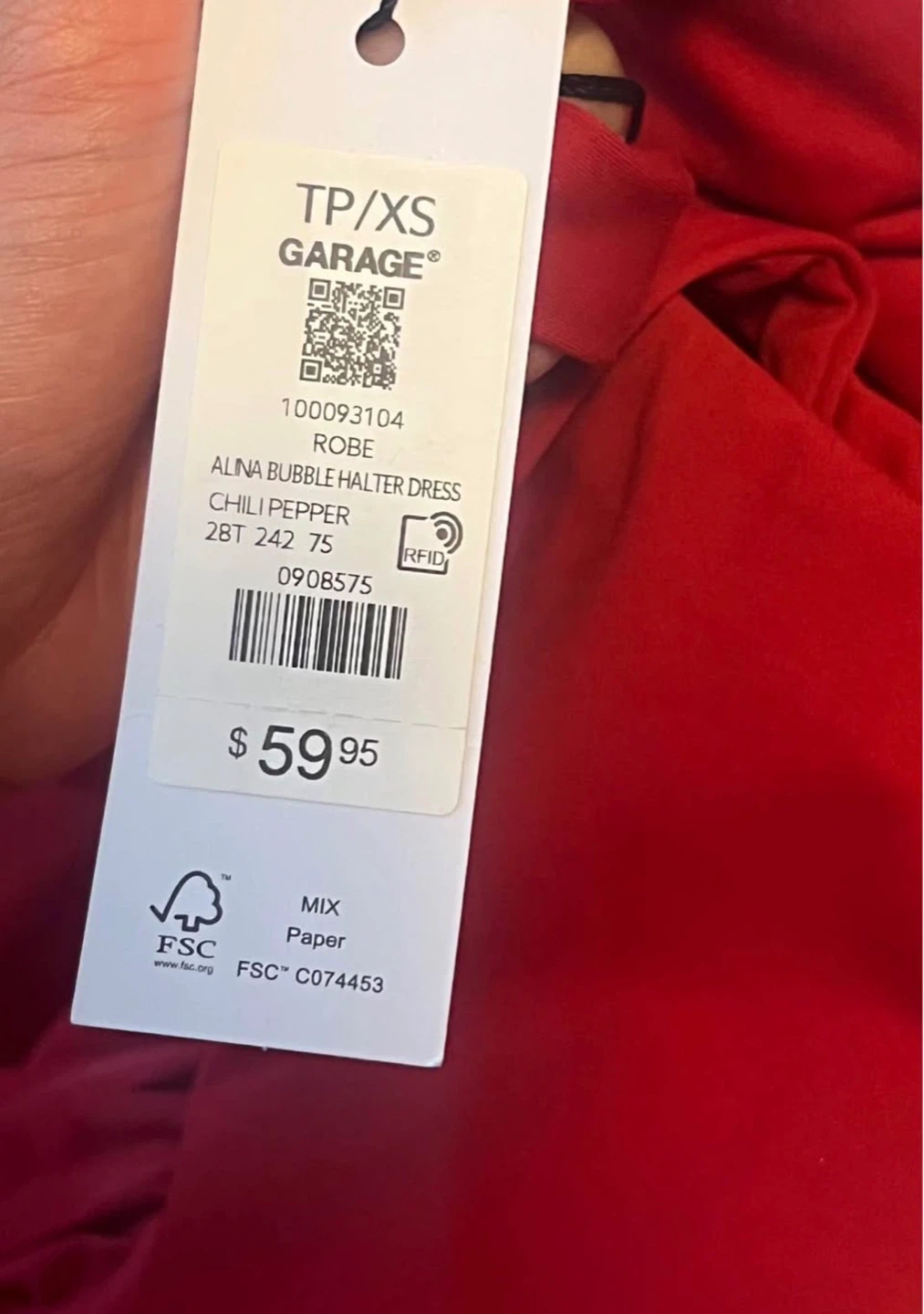 Garage Halter Dress (xs)