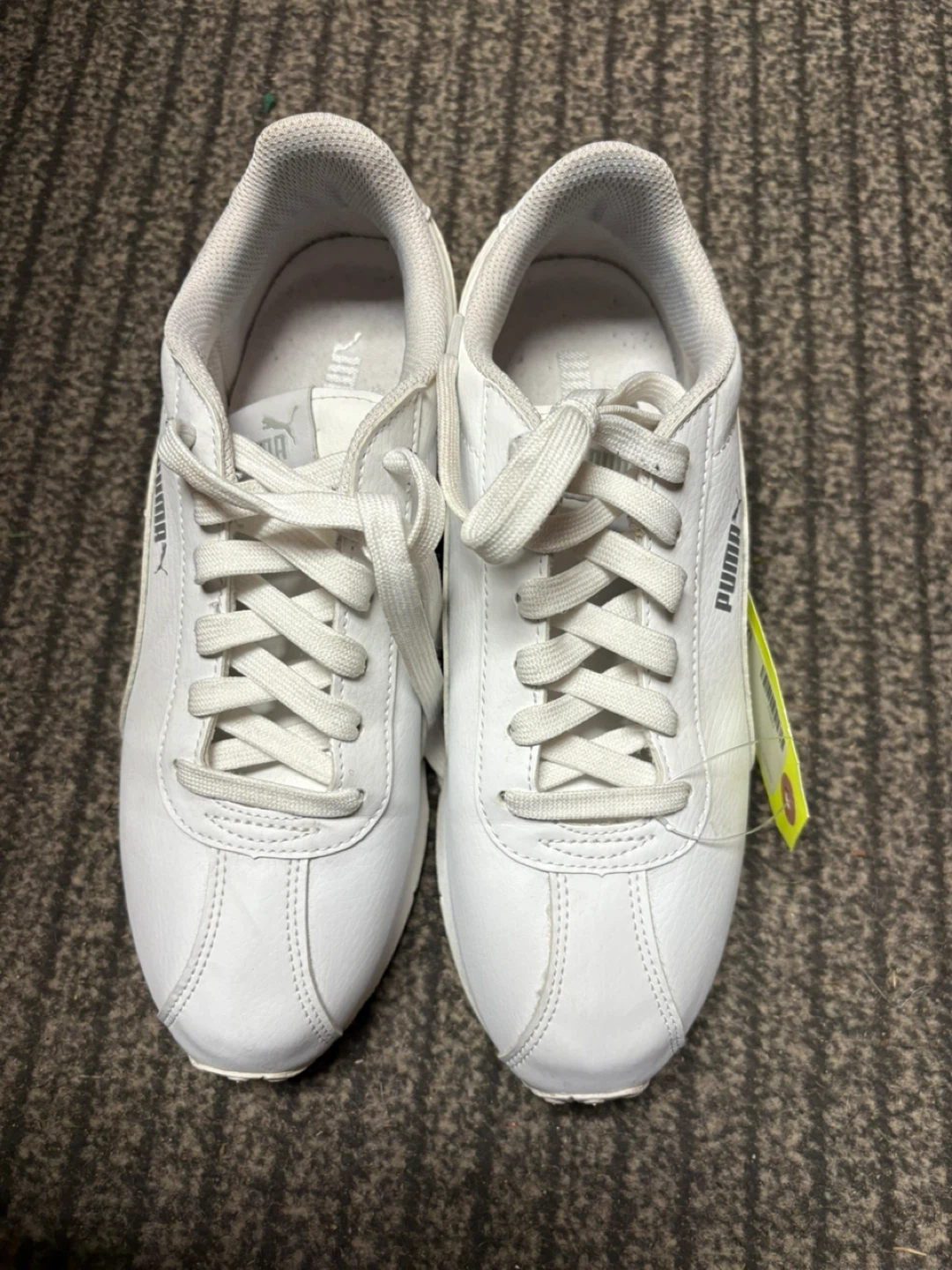 Puma White Leather Sneakers size 7