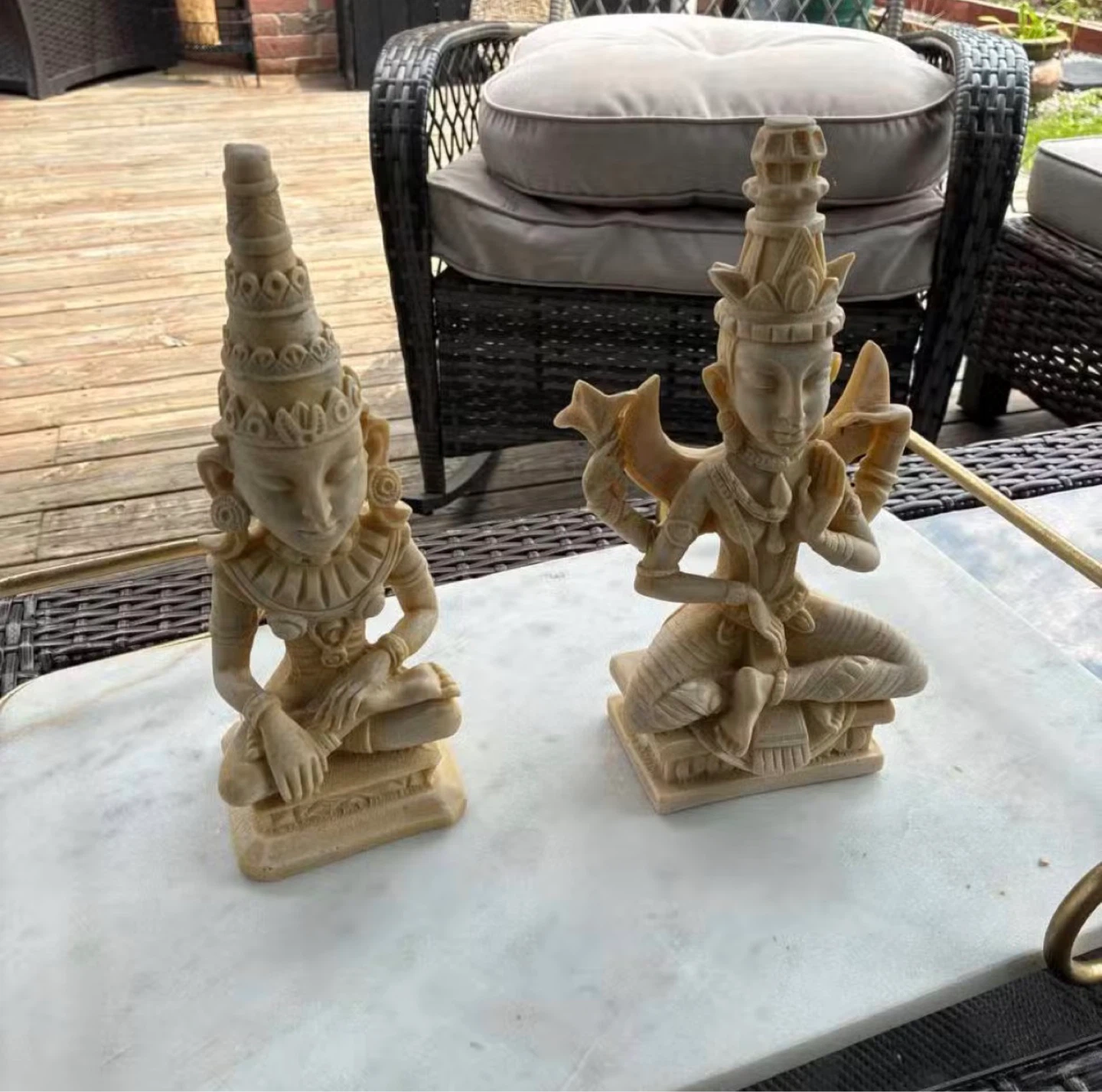 Set of 2 Vintage Asian Figurines