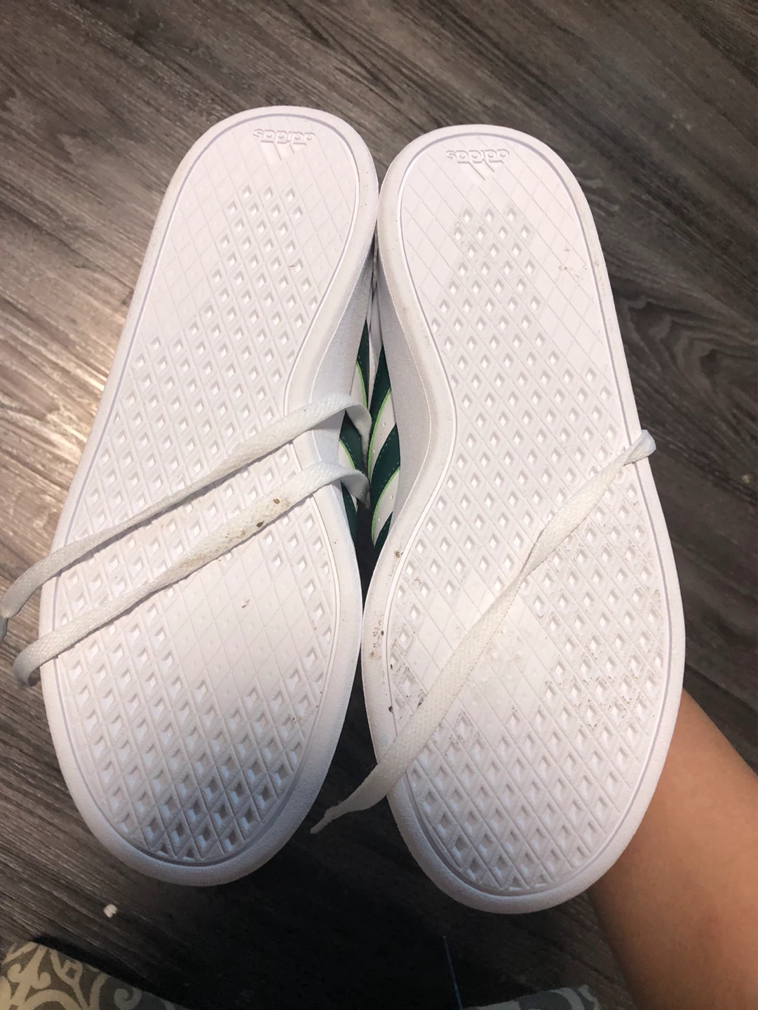 Adidas White & Green Sneakers - photo 5