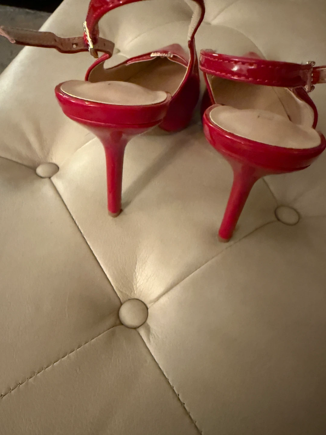 Top Moda Red Patent Slingback Heels - photo 2