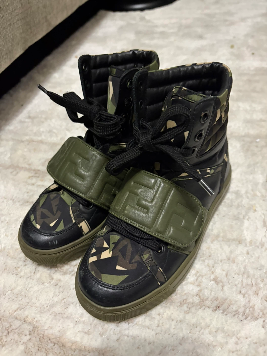 Fendi Camo High Top Sneakers Size 28