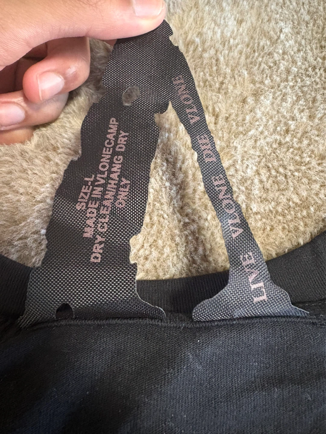 VLONE Good Intentions T-Shirt - Black - Size L - photo 4