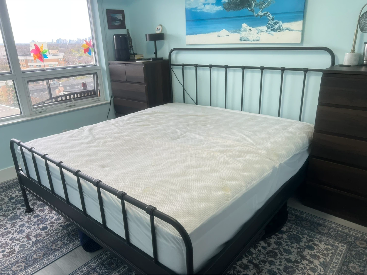 Metal Bed Frame with Slats