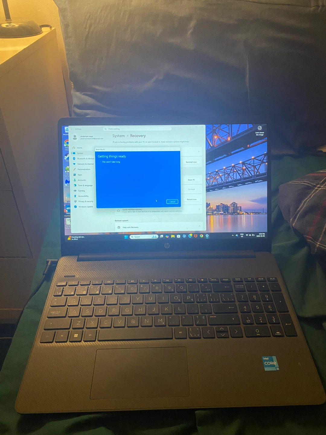 HP 15" Laptop - Intel Core i3, 8GB RAM, Windows 11 Home