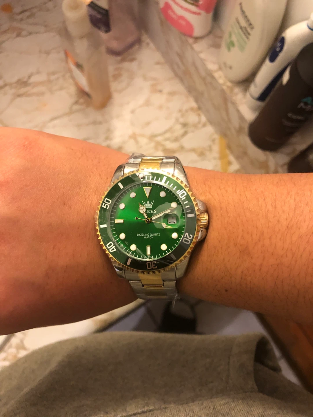 OLEVS Green Dial Quartz Watch