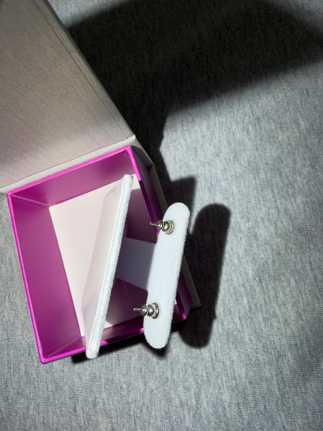 Silver -Opal Stud Earrings in Jewelry Box - photo 4