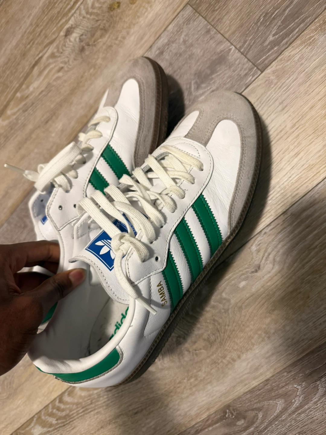 Adidas Samba Classic Shoes White Green Size 11
