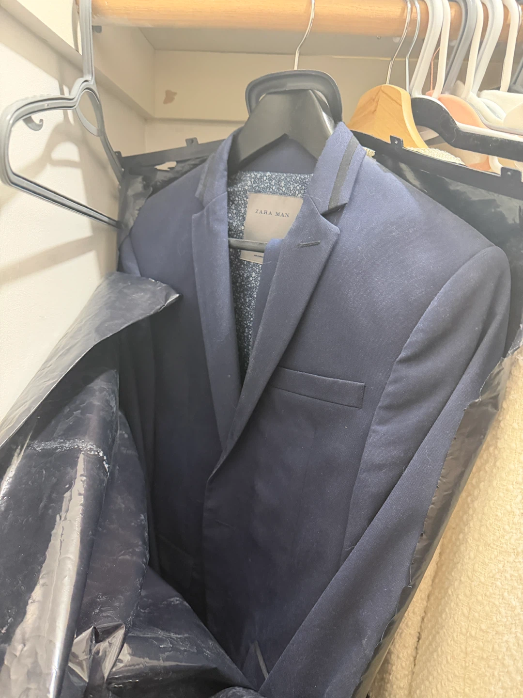 Zara Man Navy Blue Suit Jacket