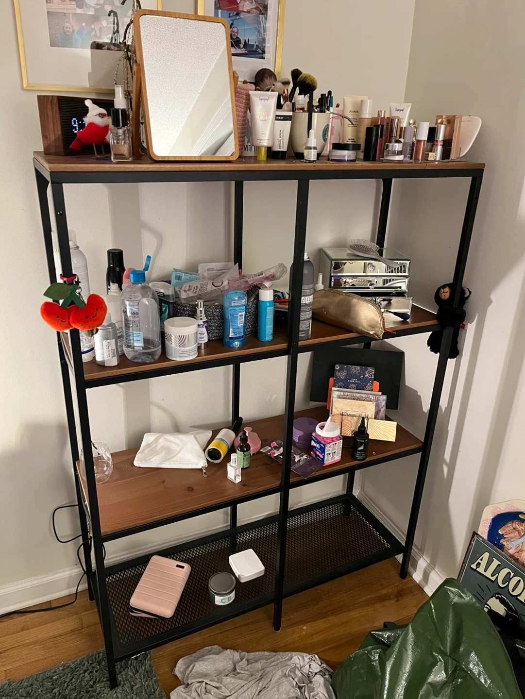 Large standing shelving unit