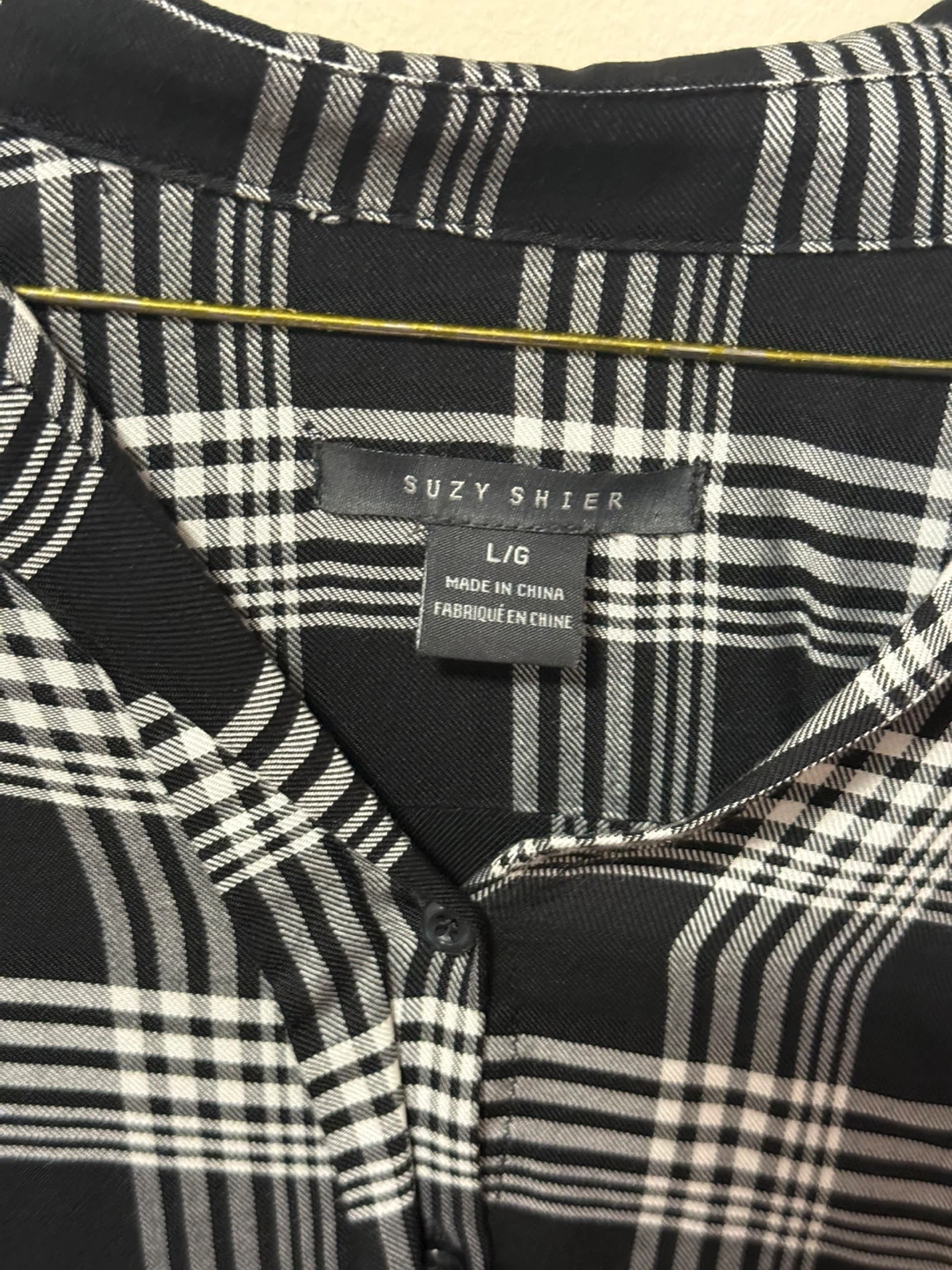 Suzy Shier Plaid Button-Up Dress - Size L/G - photo 2