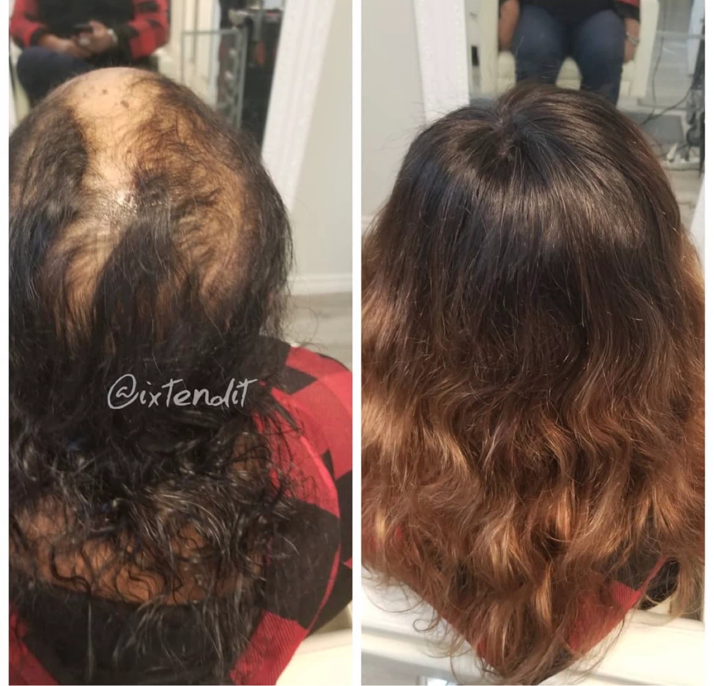 XtendiT Hair Extensions Before & After Transformations