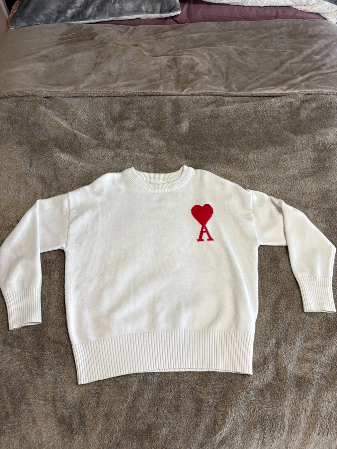 AMI Alexandre Mattiussi White Sweater Size M