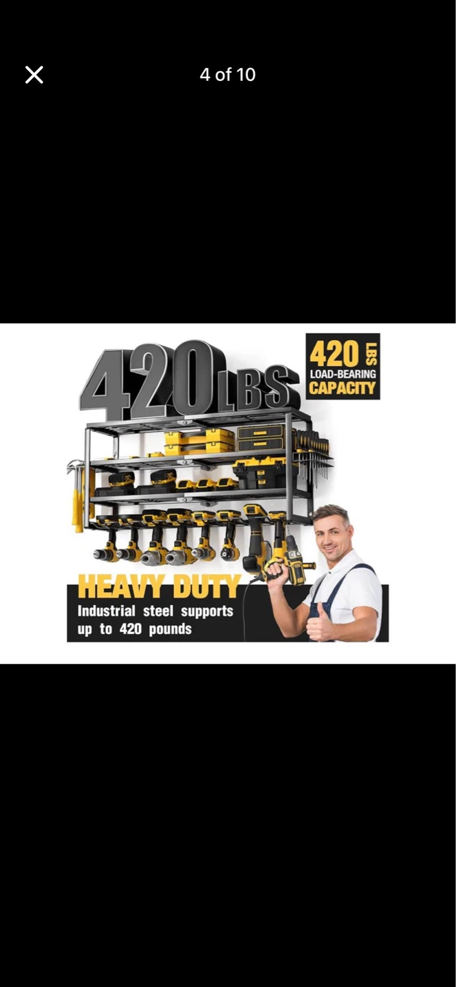 YYR 4-Layer Wall Mount Power Tool Organizer - photo 3