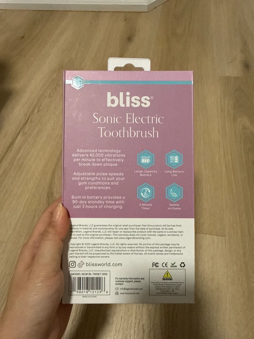 Bliss Sonic Electric Toothbrush with Extra Brush Heads - photo 3
