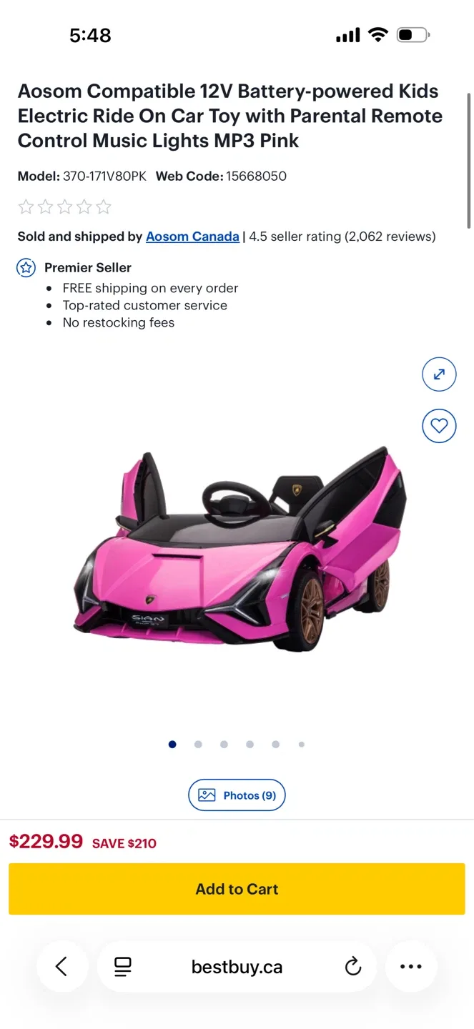 Kids Electric Ride-On Car - Pink - photo 5