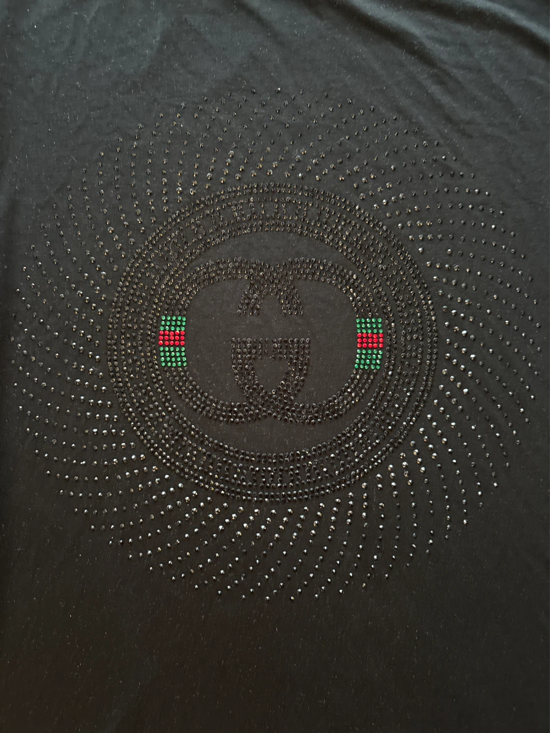 Gucci Black T-Shirt with Embellished Logo - photo 2