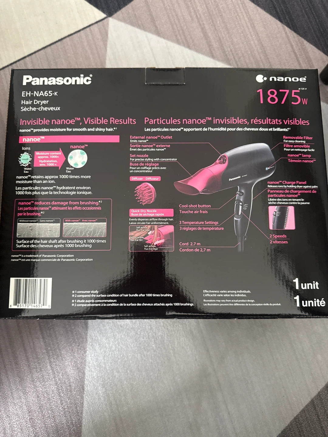 Panasonic nanoe Hair Dryer EH-NA65-K - photo 2