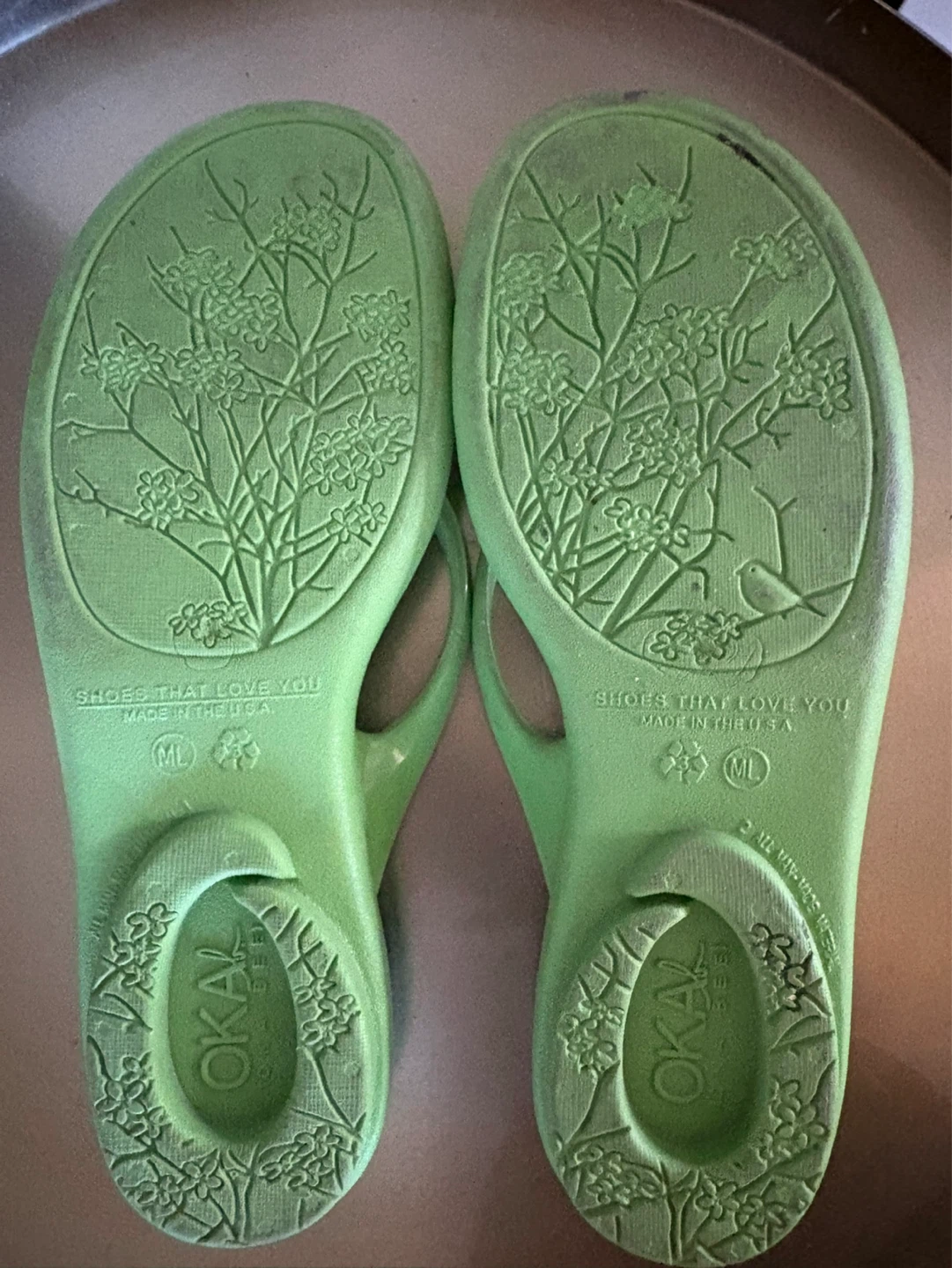 OKAI-BI Green Flip Flops - Size ML - photo 2