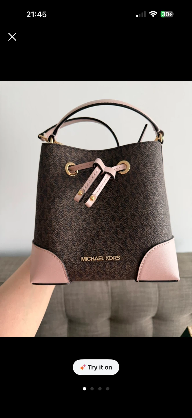 Brand New Michael Kors Bucket Bag - Brown/Pink