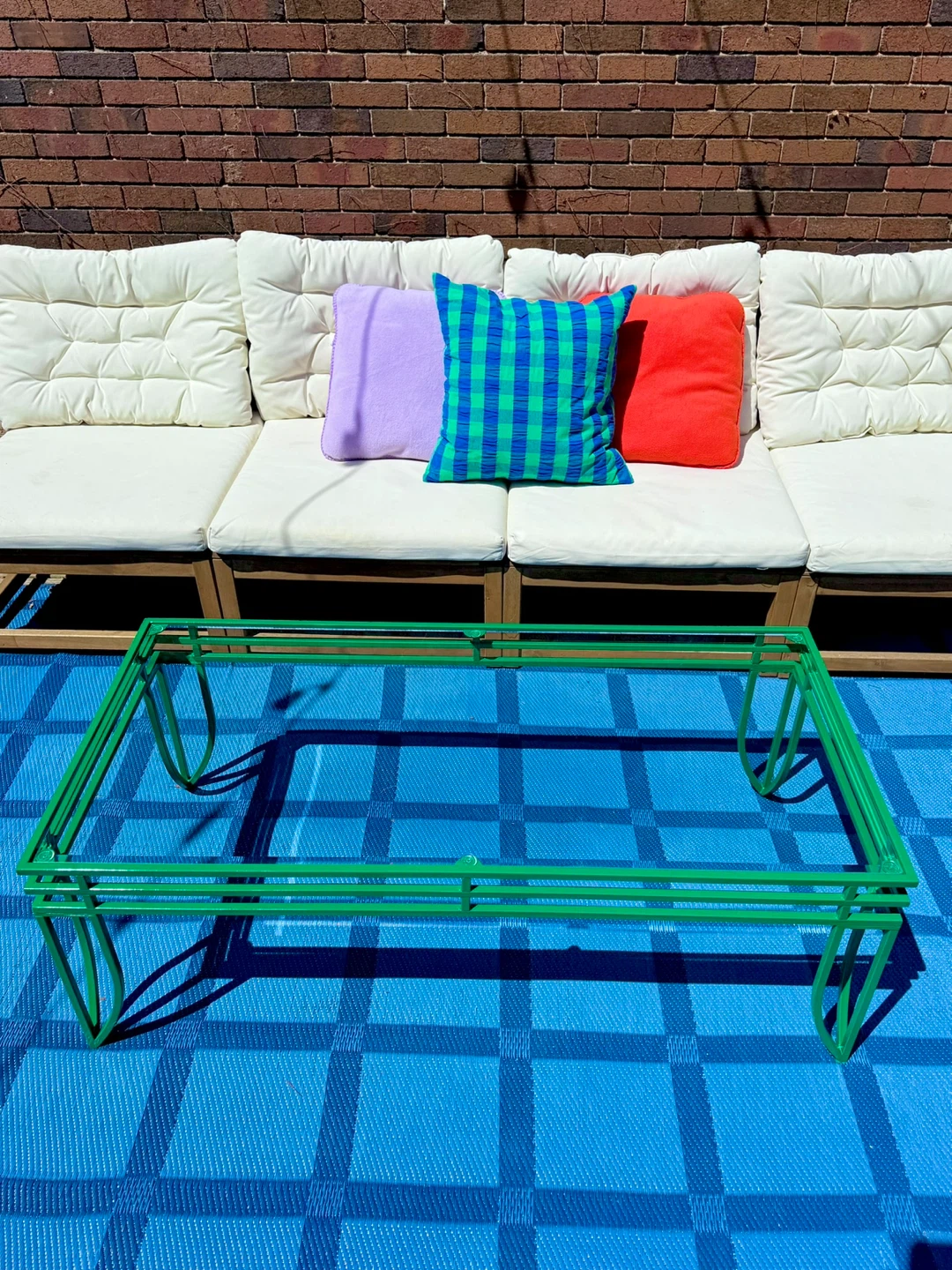 Metal and Glass Coffee Table