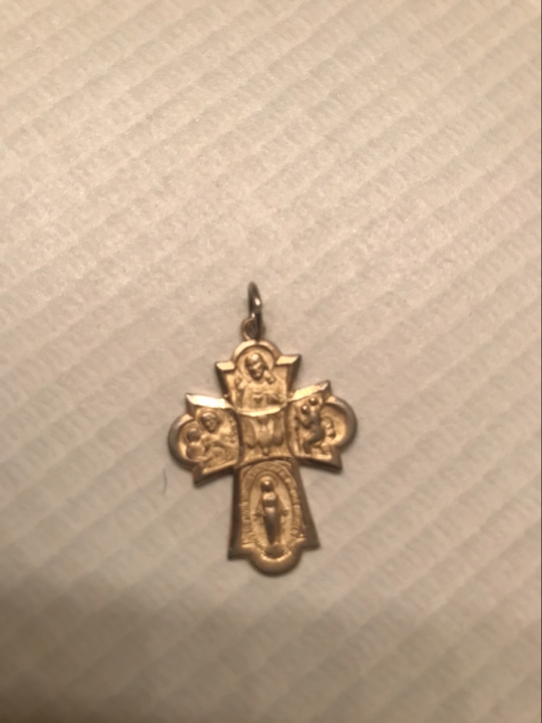 Vintage Miraculous Medal Crucifix Pendant
