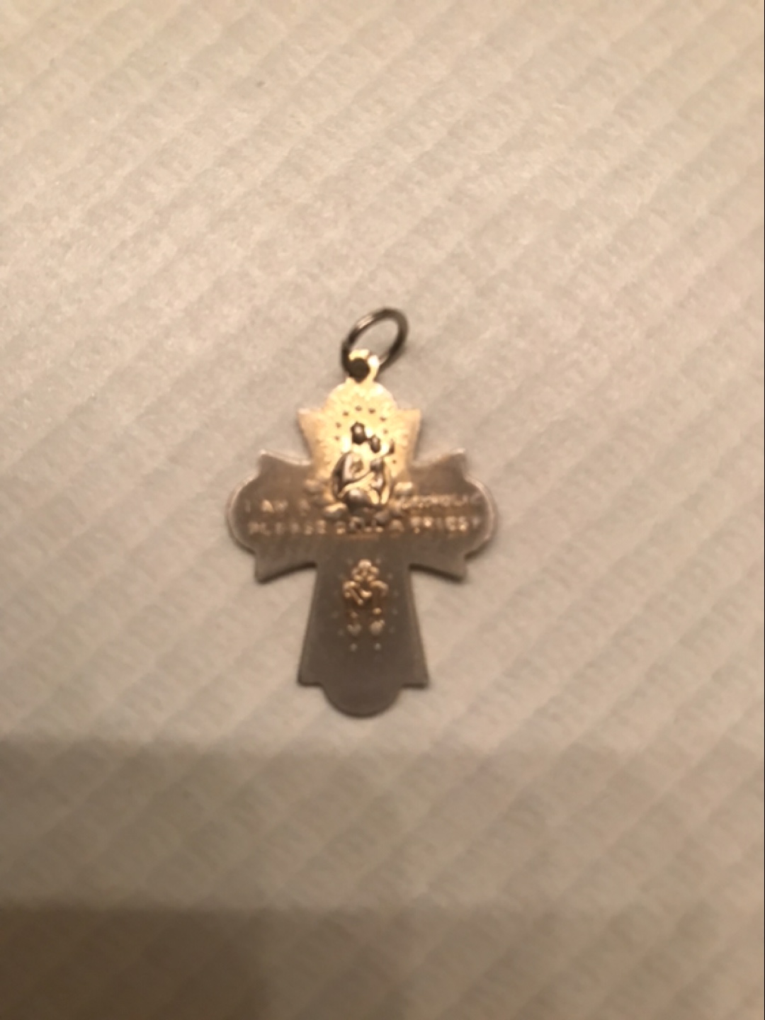 Vintage Miraculous Medal Crucifix Pendant - photo 2
