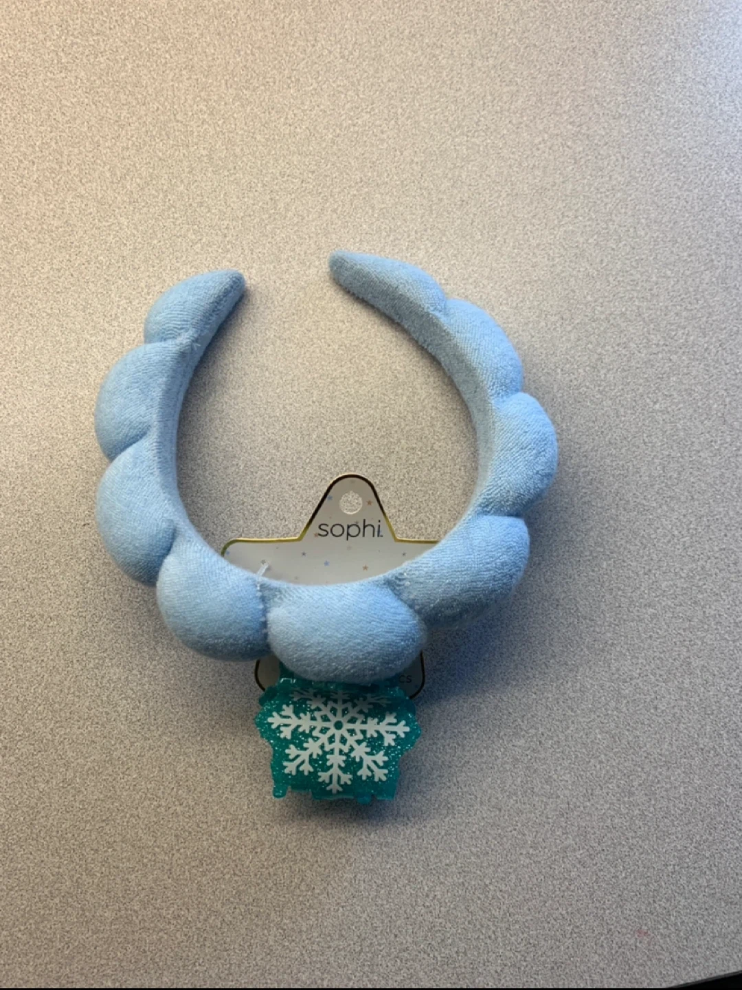 Sophi Headband with Snowflake Accent - Light Blue