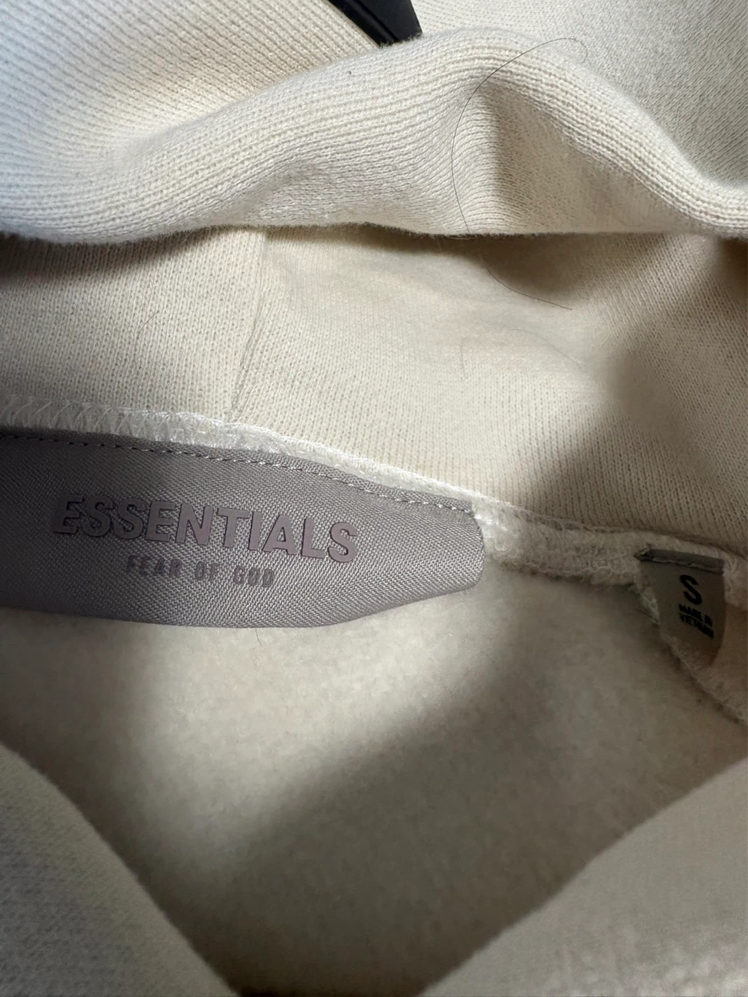 Fear of God Essentials Hoodie Cream Size S - photo 4