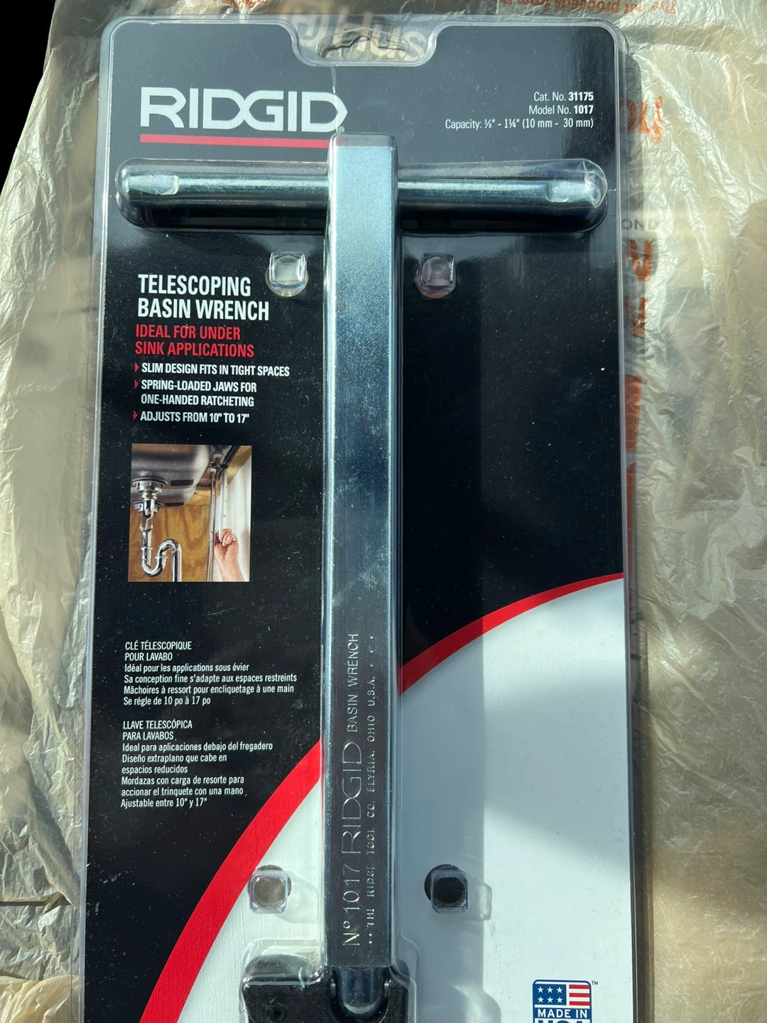 RIDGID Telescoping Basin Wrench