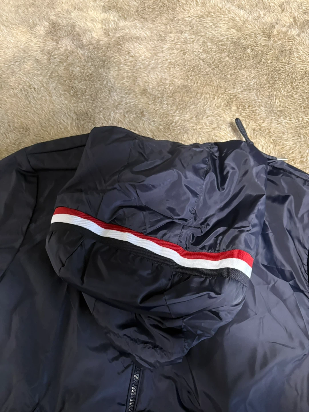 Moncler Navy Hooded Windbreaker Jacket - photo 3