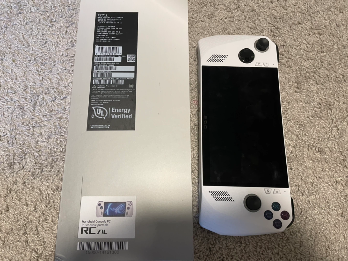 ASUS ROG Ally RC71L Handheld Gaming Console