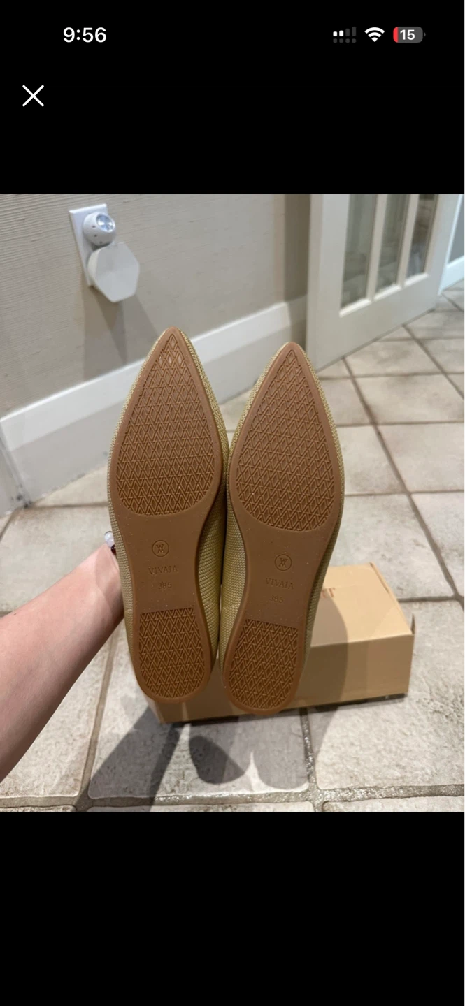 VIVAIA Nude Peach Flats - Size 38.5 women’s - photo 2