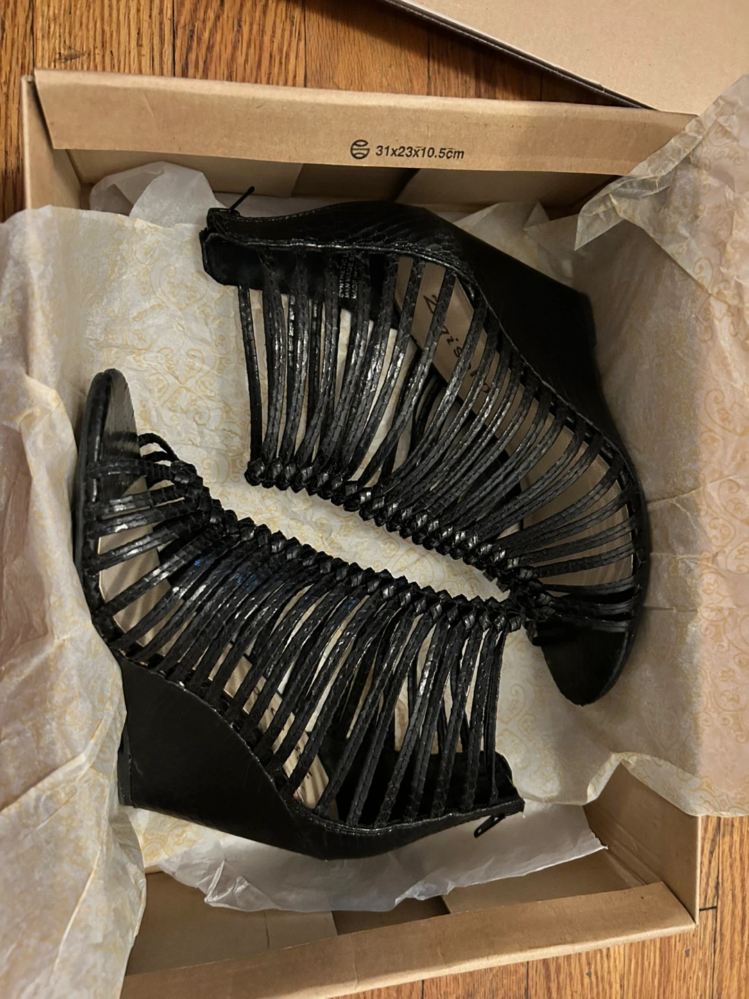 Zigisoho Caged Wedge Sandals