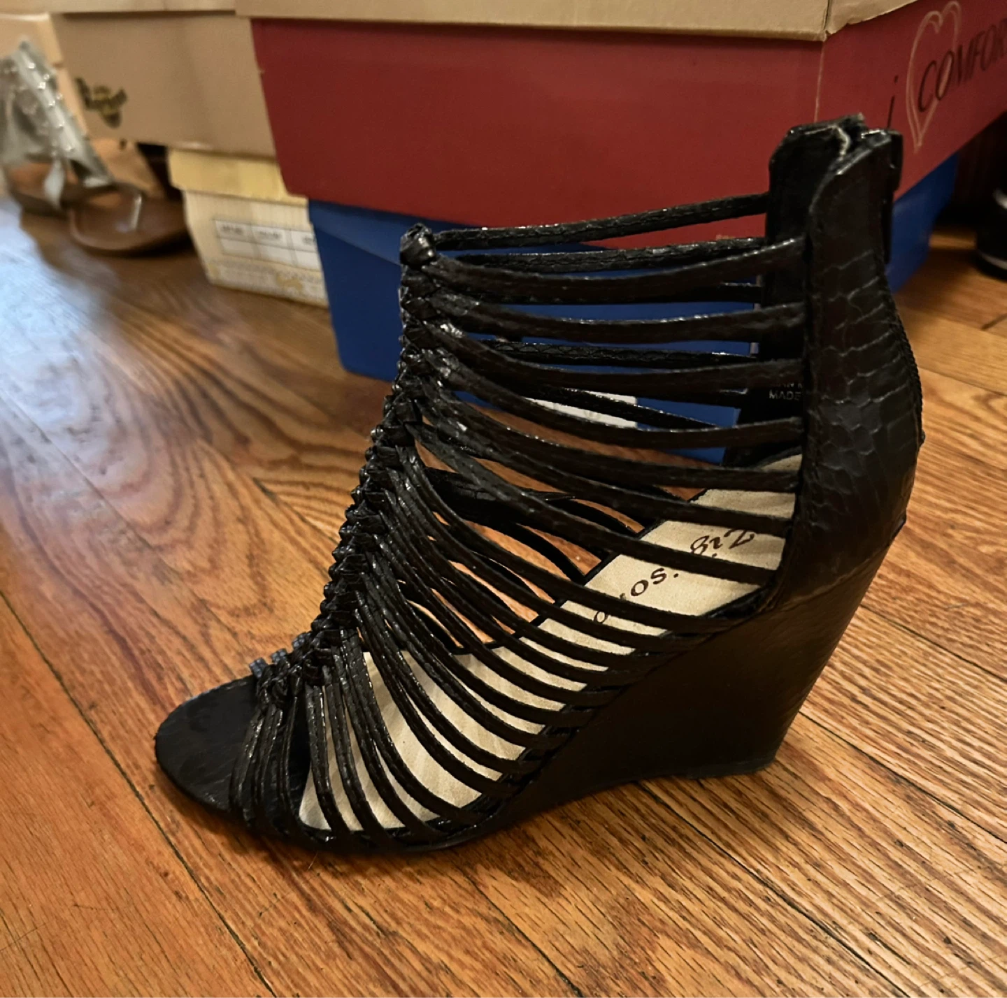 Zigisoho Caged Wedge Sandals - photo 2
