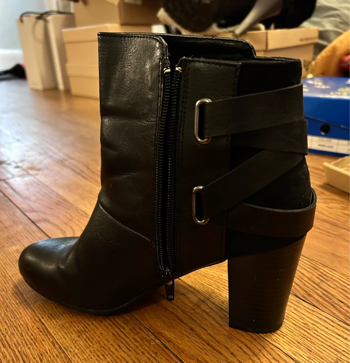 I Love Comfort Marietta Black Faux Leather Ankle Boots - photo 2