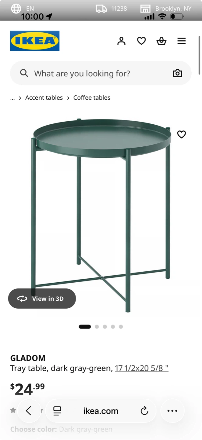 Two green small tables - photo 3