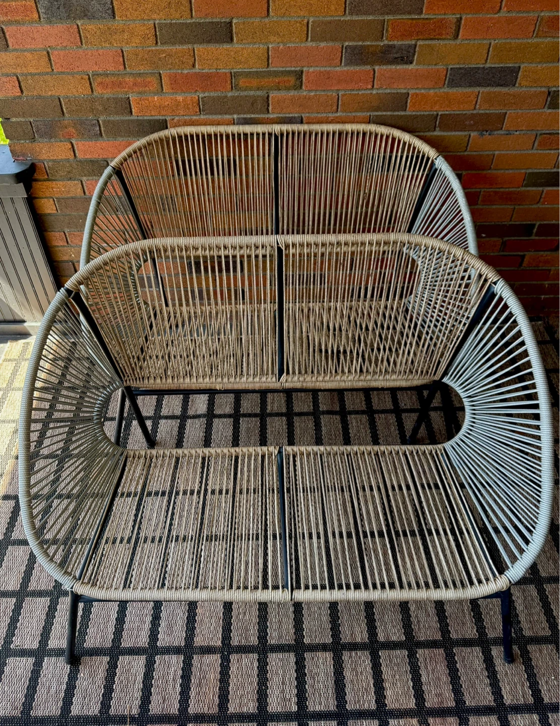 Set of 2 Outdoor Woven Loveseat - photo 2